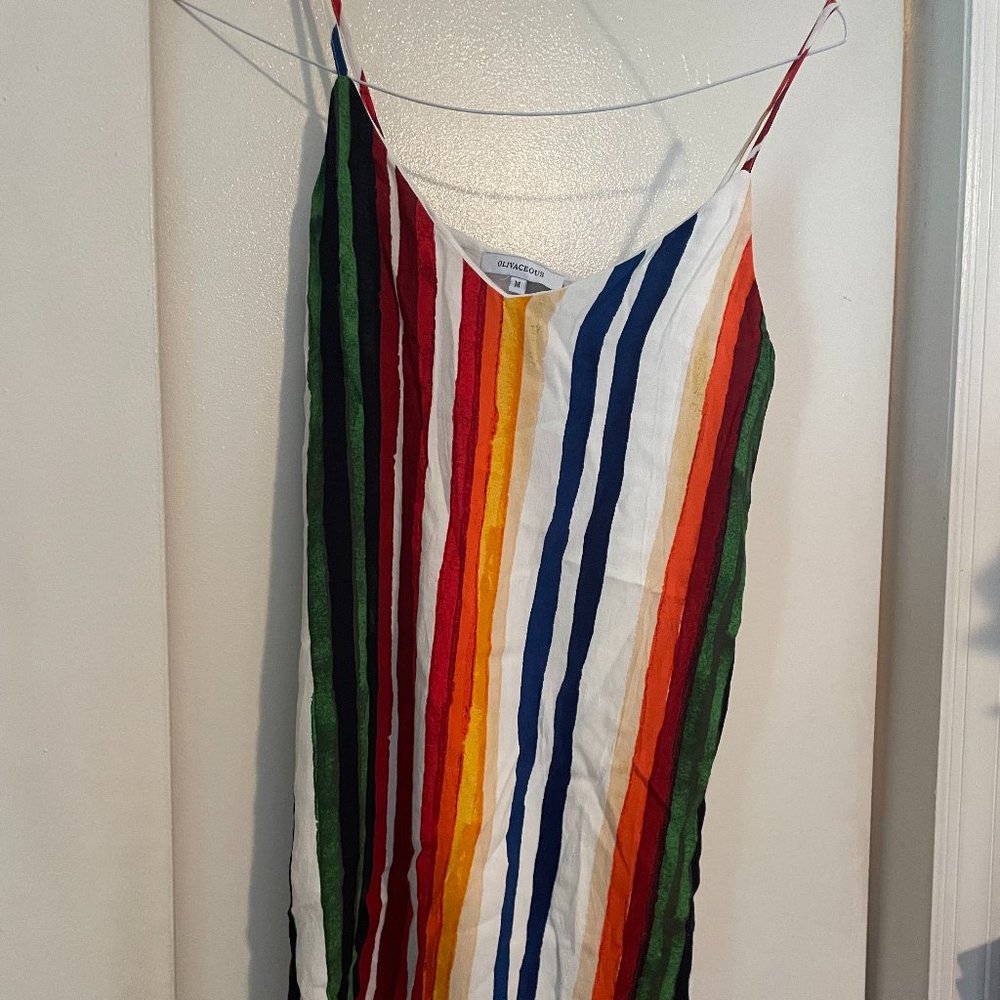 Olivaceous Multi Stripe Dress